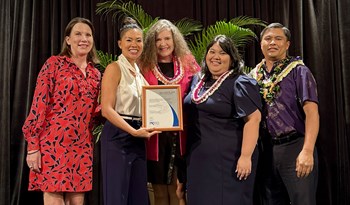 Kamehameha Schools and Anthology FINN Partners accepts award for work on Windward Mall